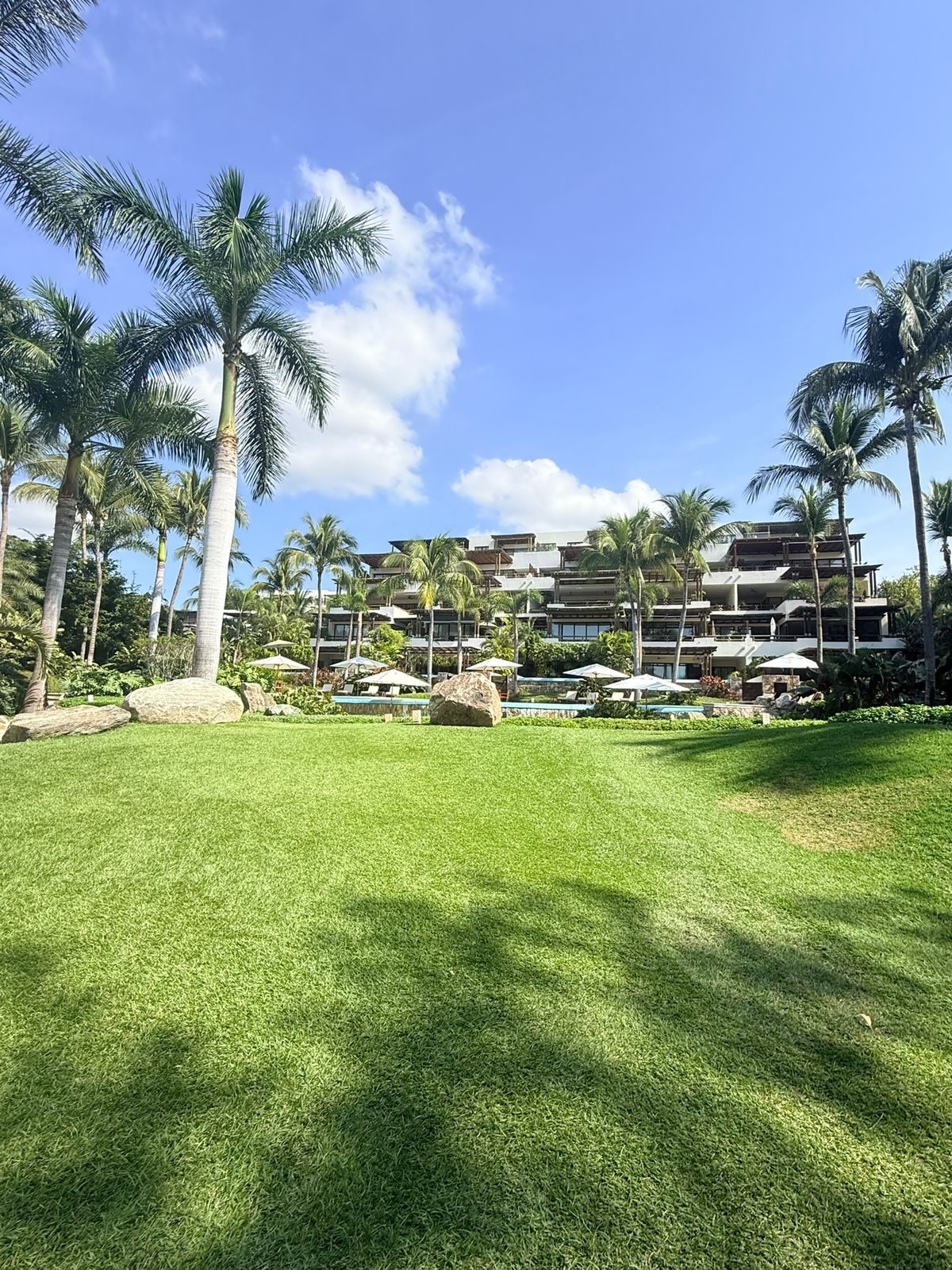 Beachfront development with amenities